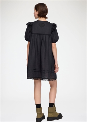 Light linen angel mini kjole Black A1030577 Ganni 
